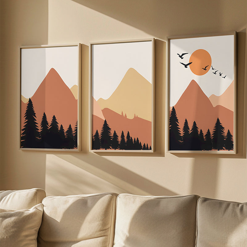 Tablou decorativ în rama Elsyn, lemn, Multicolor, 33x48 cm
