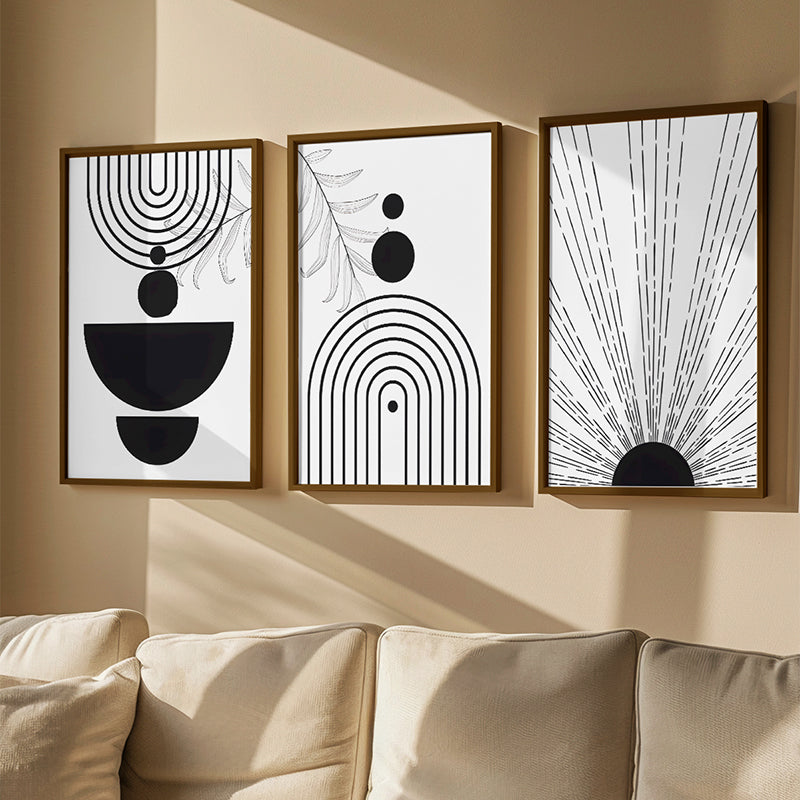 Tablou în rama Docpia triptic, Lemn & Sticla, Multicolor, 33x48 cm