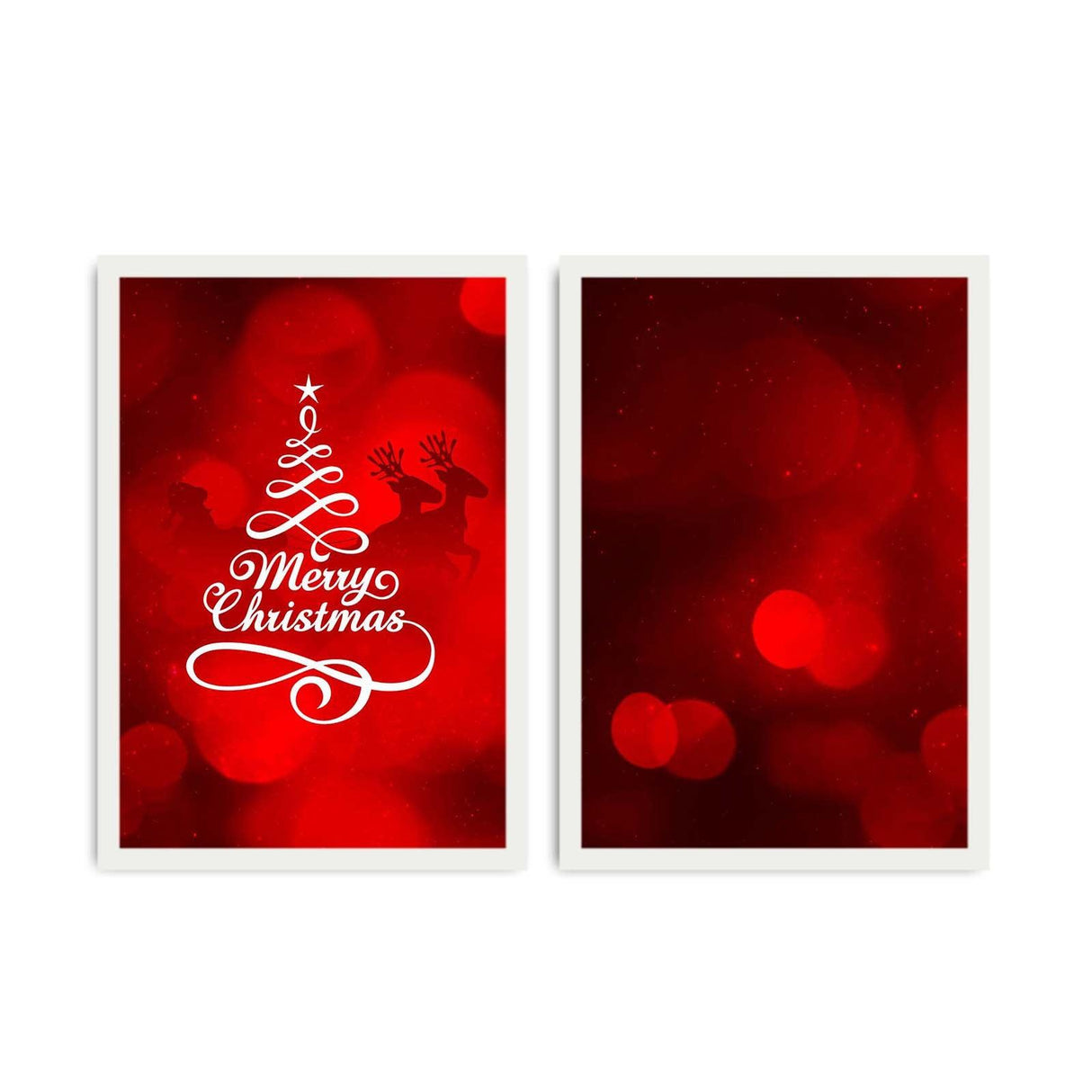 Tablou MDF (2 Pieces) 2PBCTNOEL-09, Multicolor, 50x72 cm