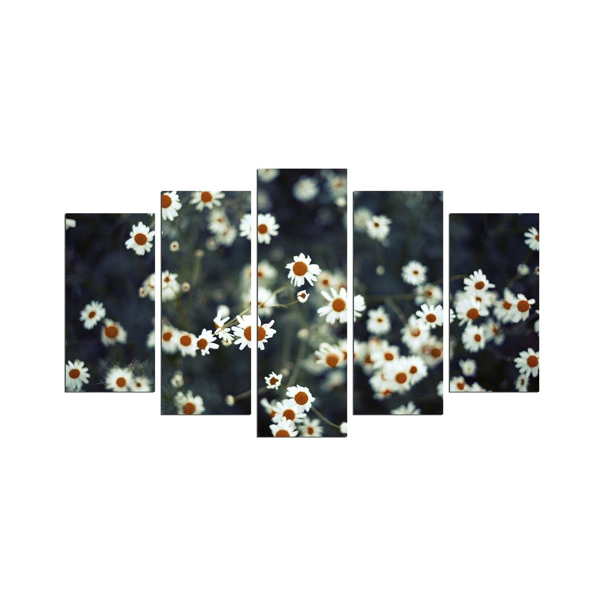 Tablou MDF ( 5 buc ) musetel, Multicolor, 60x110 cm