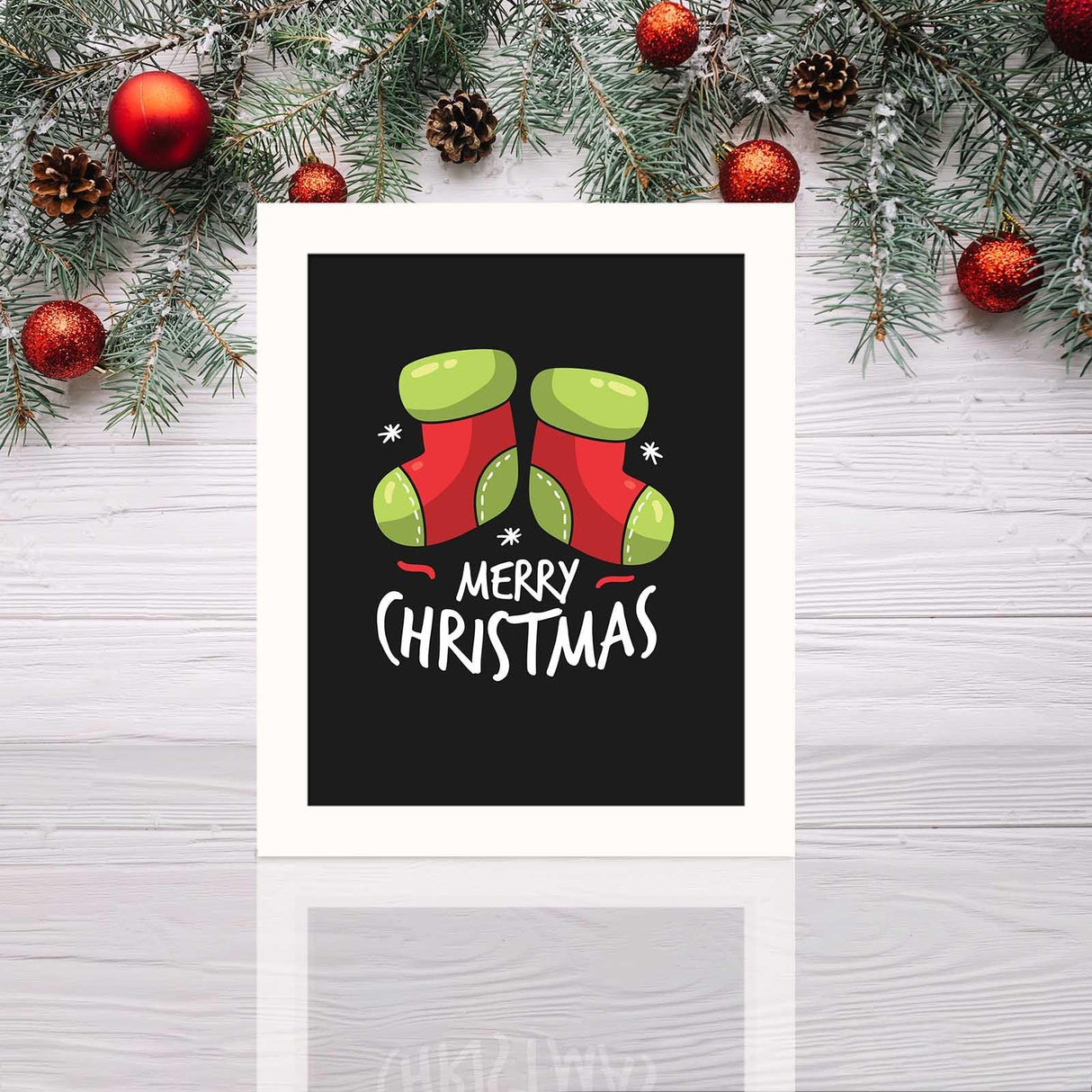 Tablou MDF BCTNOEL-008, Multicolor, 23.5x28.5 cm