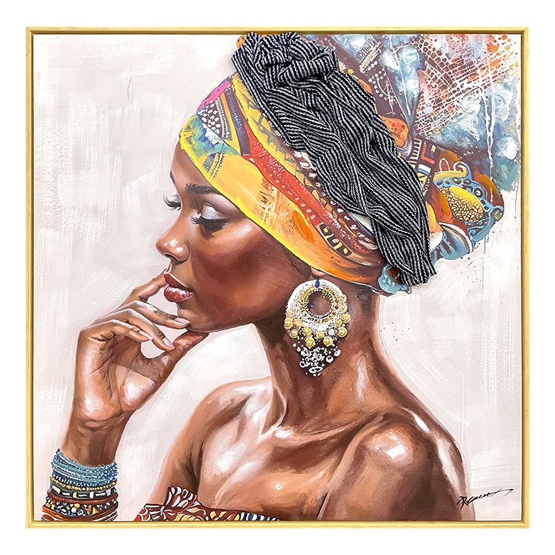 Tablou pe pânza cu efect 3D Jalo, Pânza/Carton, 80x80 cm