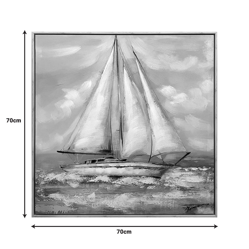 Tablou pe pânza cu rama Siedo I, Pânza, Multicolor, 70x70 cm