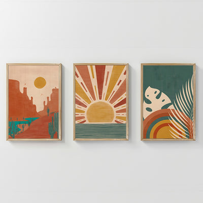 Tablou triptic Bemvy, Lemn, 33x48 cm