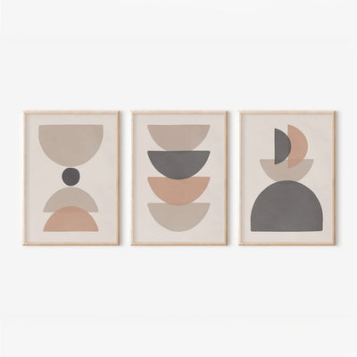 Tablou triptic Derda, lemn și pânză, 33x48 cm