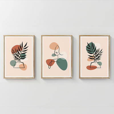 Tablou triptic Elix, Ramă metalică, 33x48 cm
