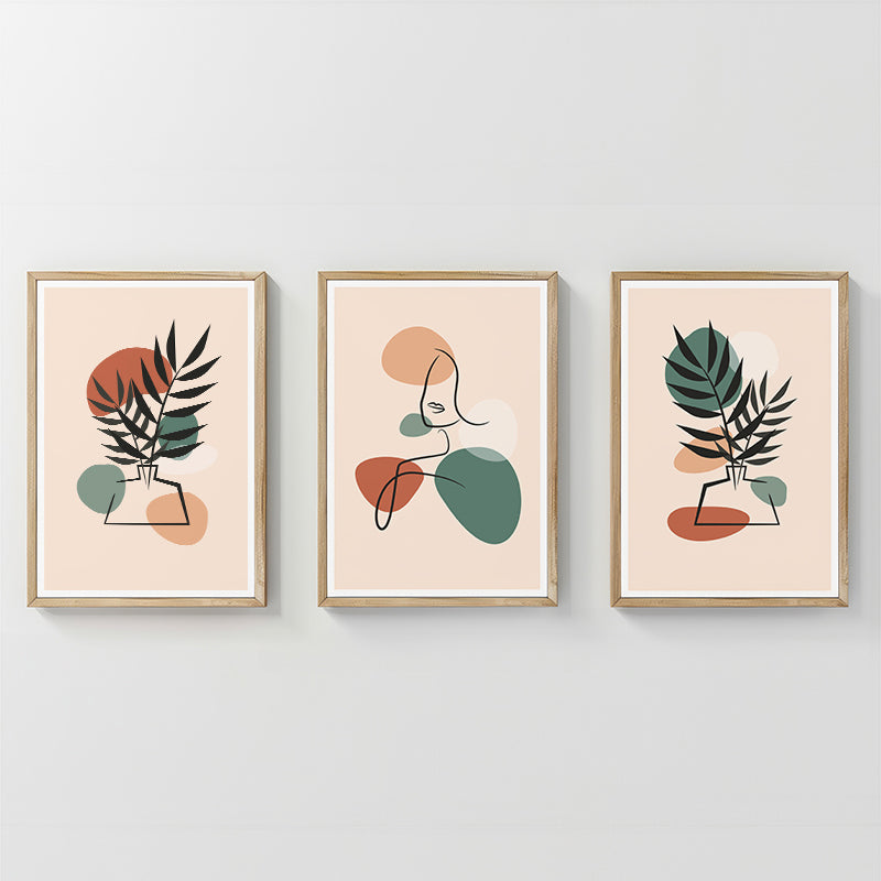Tablou triptic Elix, Ramă metalică, 33x48 cm