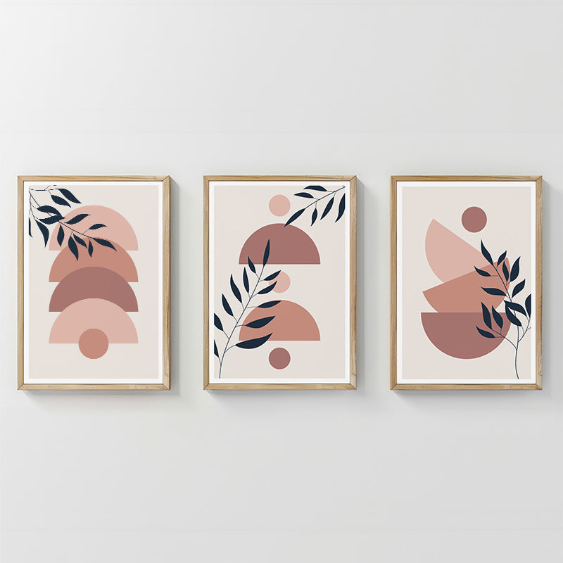 Tablou triptic Elun, Lemn și Pânză, 33x48 cm