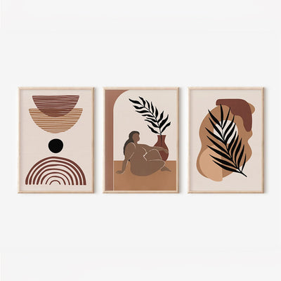 Tablou triptic Fanzia, Ramă Lemn, 33x48 cm