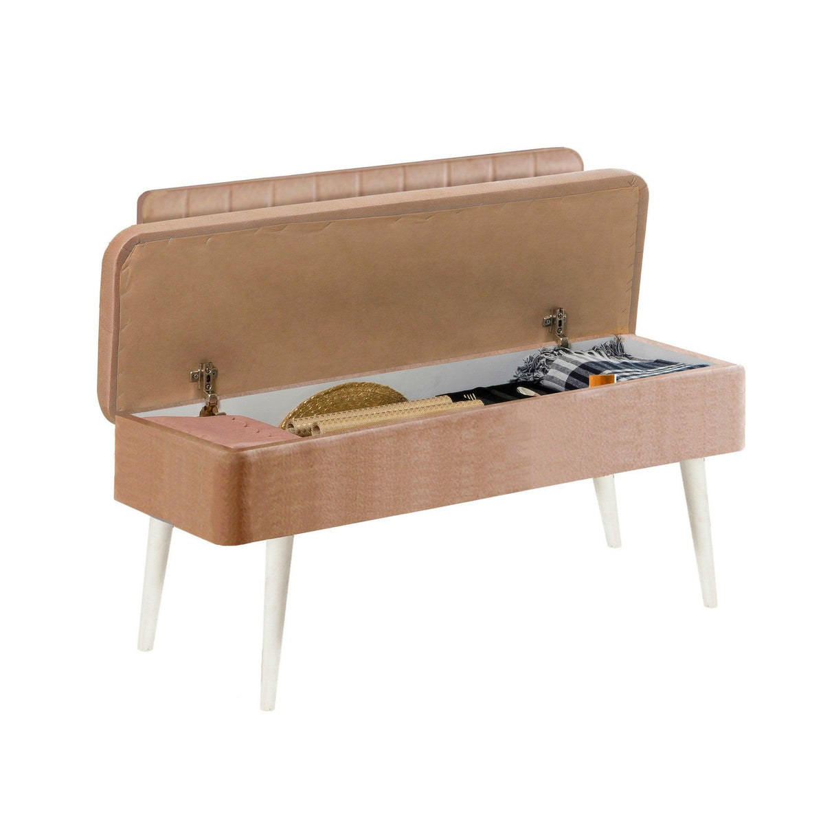 Taburet Banca Bucatarie Bench, 110x83x47 cm - Alb