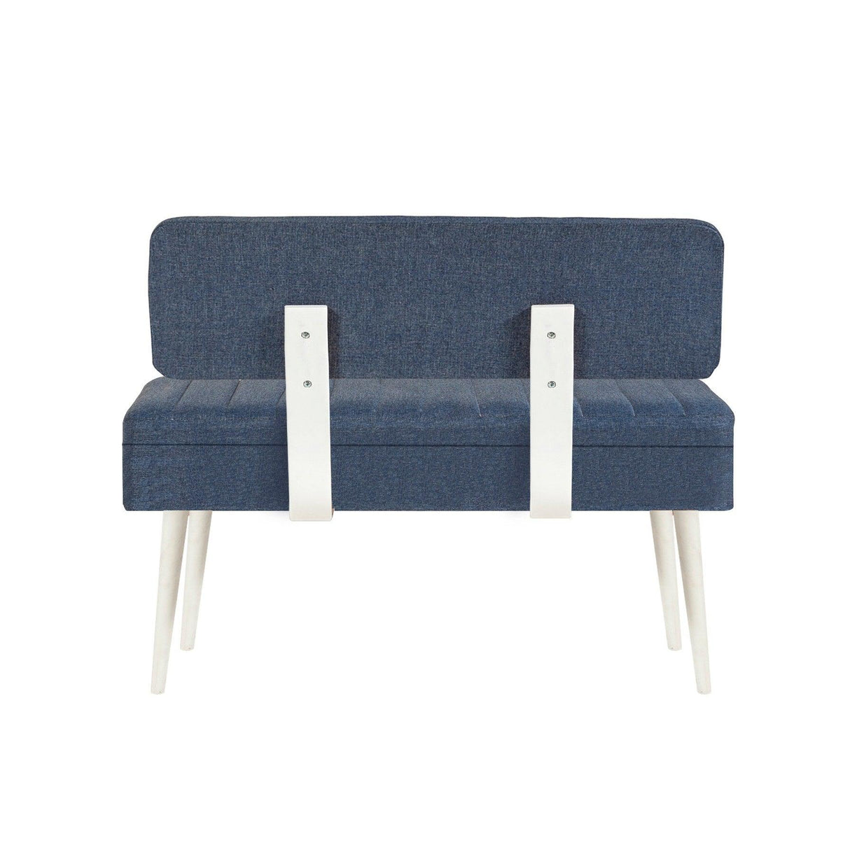 Taburet Banca Bucatarie Bench, 110x83x47 cm - Alb Albastru închis