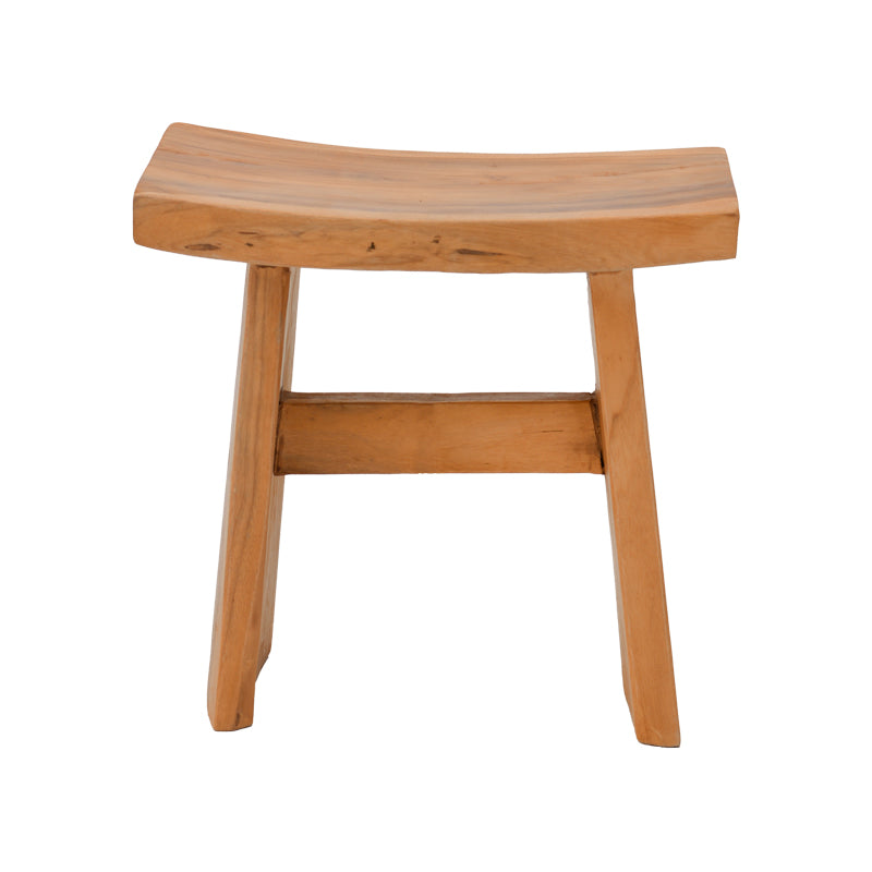 Taburet Borbe din lemn de teak, Natural, 45x28x45 cm