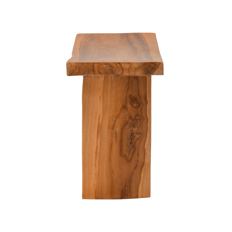 Taburet Borbe din lemn de teak, Natural, 45x28x45 cm