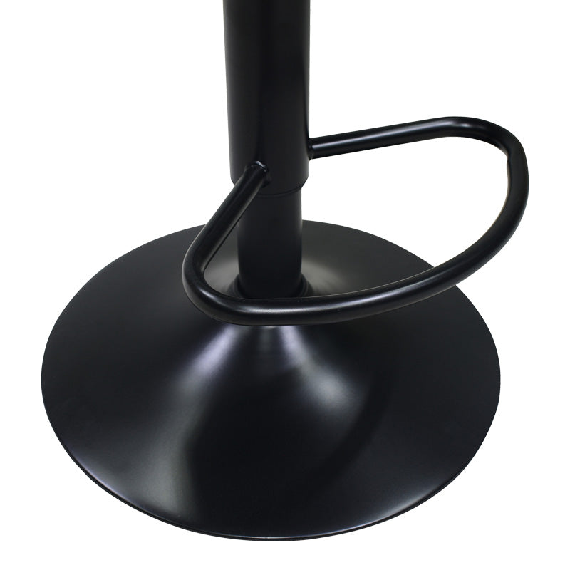 Taburet Coozy cu inaltime reglabila, metal negru mat cu, alb, 46x47x90-112 cm
