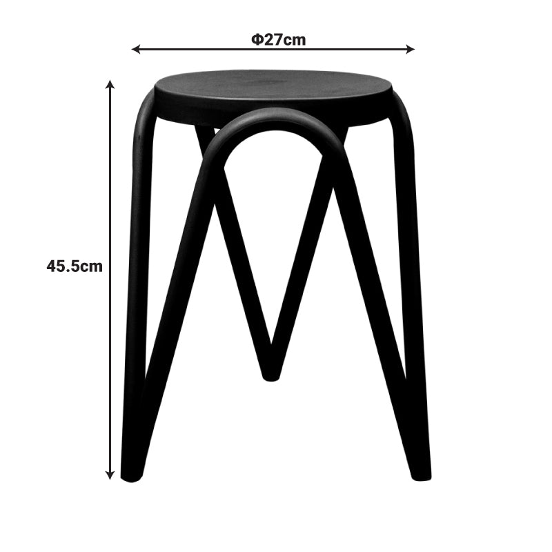 Taburet ergonomic Serzona, Mint, Polipropilena, Verde, 27x45 cm, detaliu produs
