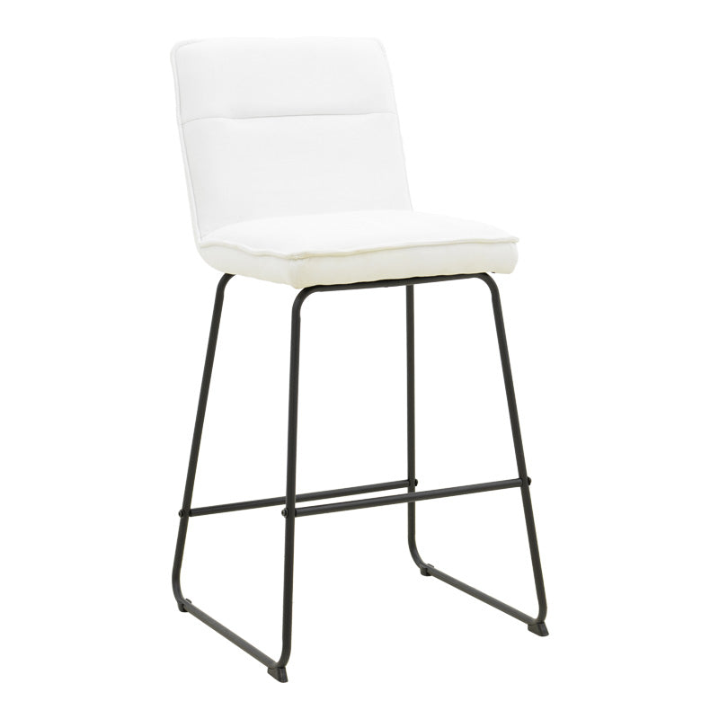 Scaun de bar Essential, stofa si metal, 53x64x107 cm - Bej