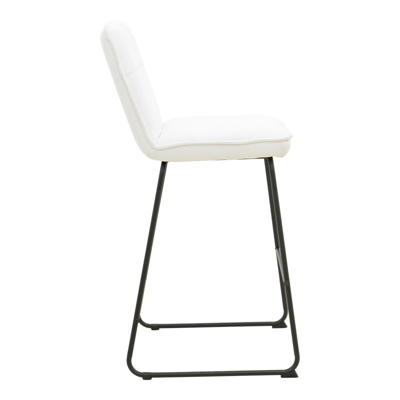 Scaun de bar Essential, stofa si metal, 53x64x107 cm - Bej