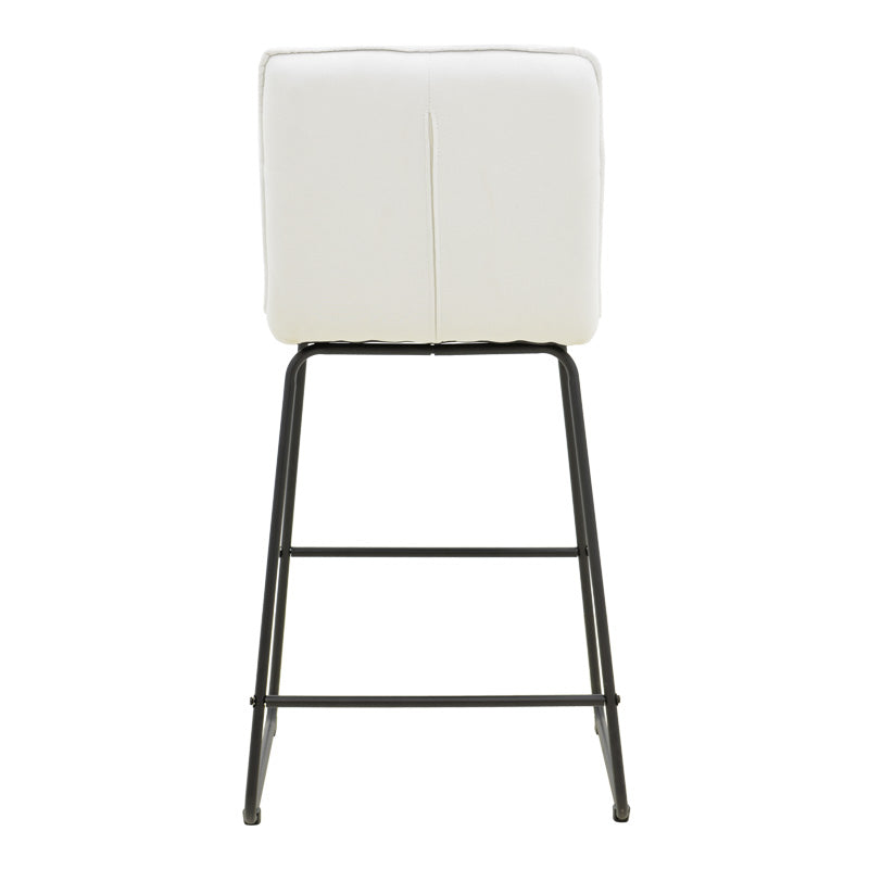 Scaun de bar Essential, stofa si metal, 53x64x107 cm - Bej