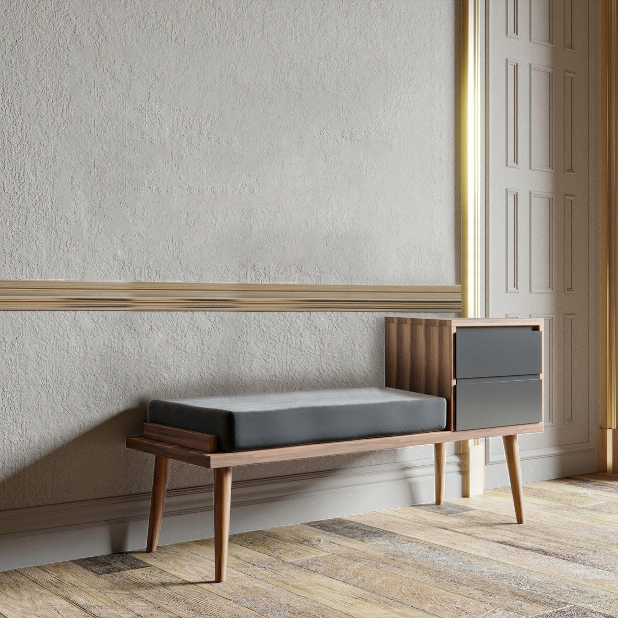 Taburet Fiume, Nuc, 120x40x45 cm