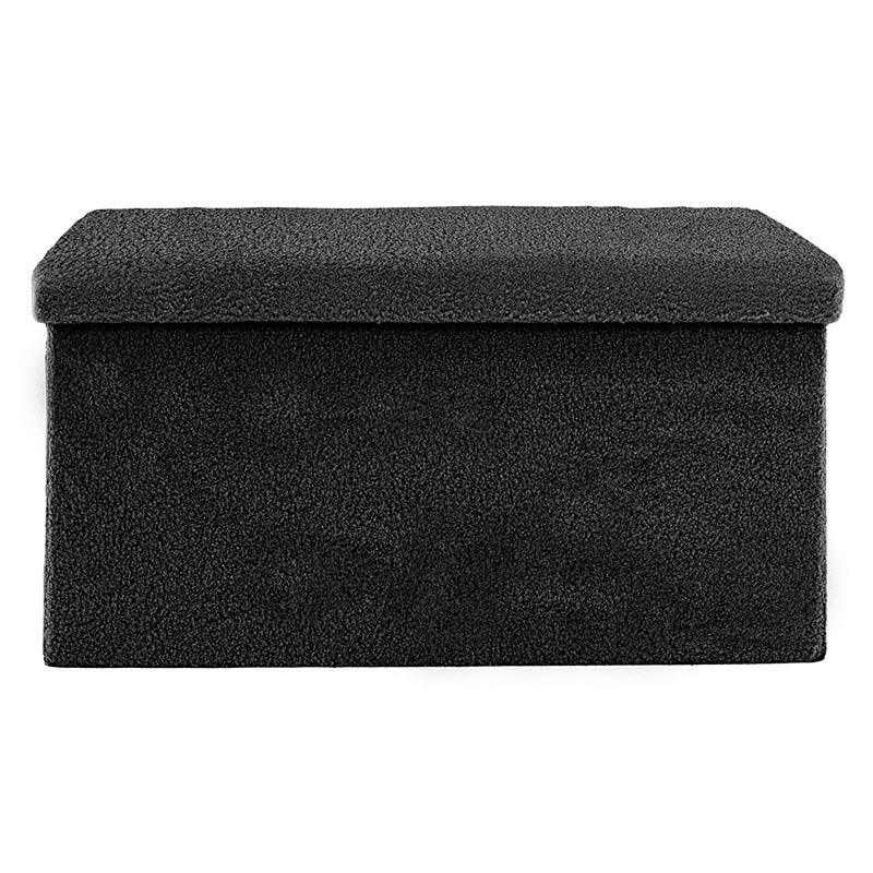 Taburet Forward cu depozitare, textil , gri - bej, 76x38x37 cm - Antracit