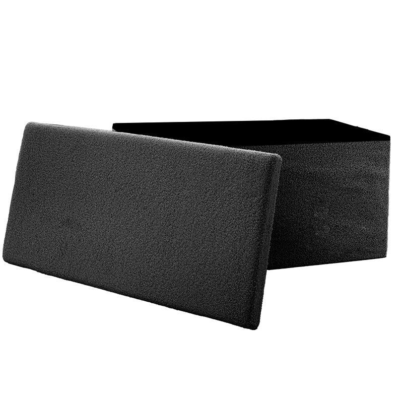 Taburet Forward cu depozitare, textil , gri - bej, 76x38x37 cm - Antracit