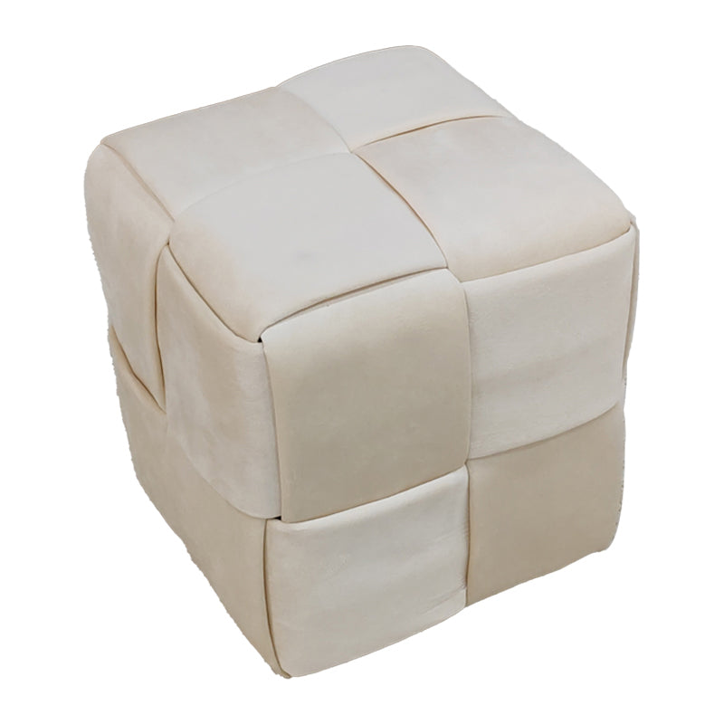 Taburet Jisko catifea, 38x38x40 cm - Bej