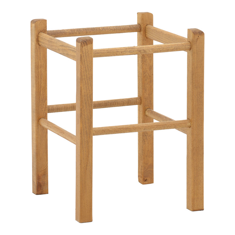 scaun Taburet Oligor din lemn de fag solid finisaj nuc 34x34x47 cm