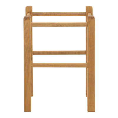 Taburet Oligor din lemn de fag solid finisaj, nuc, 34x34x47 cm, imagine suplimentara