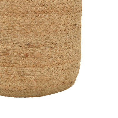 Taburet Ovious bej 100% iuta, 40x40x40 cm, detaliu produs