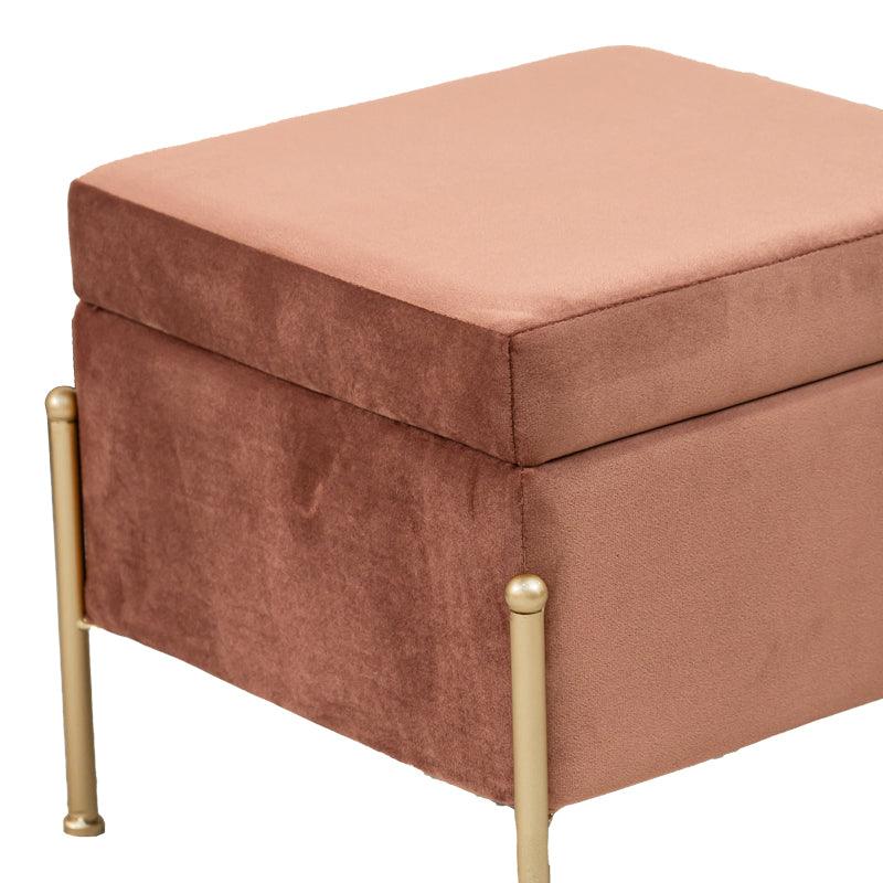 Taburet cu spatiu depozitare Panton 40x40x36.5 cm - Roz