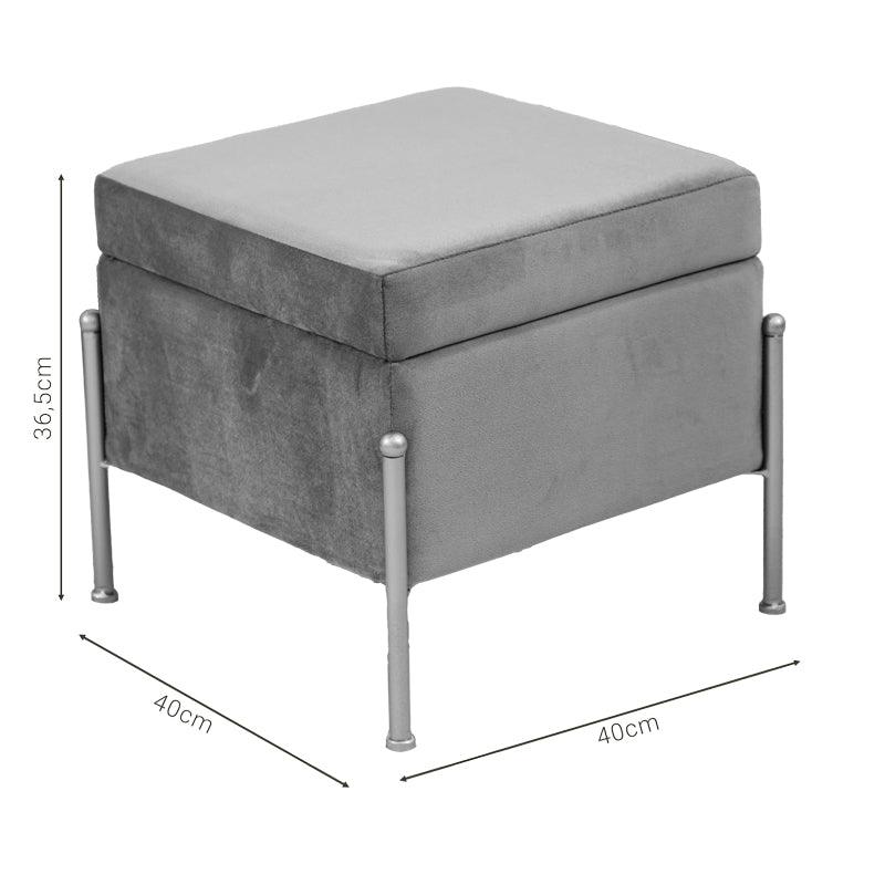 Taburet cu spatiu depozitare Panton 40x40x36.5 cm - Roz