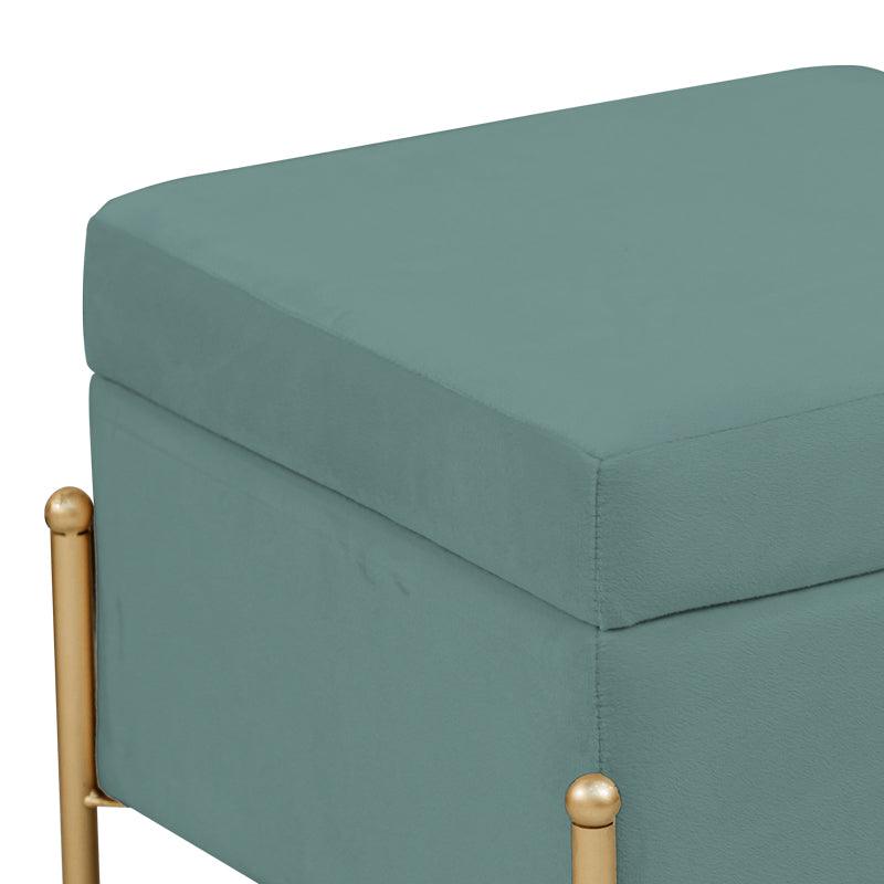 Taburet cu spatiu depozitare Panton 40x40x36.5 cm - Verde