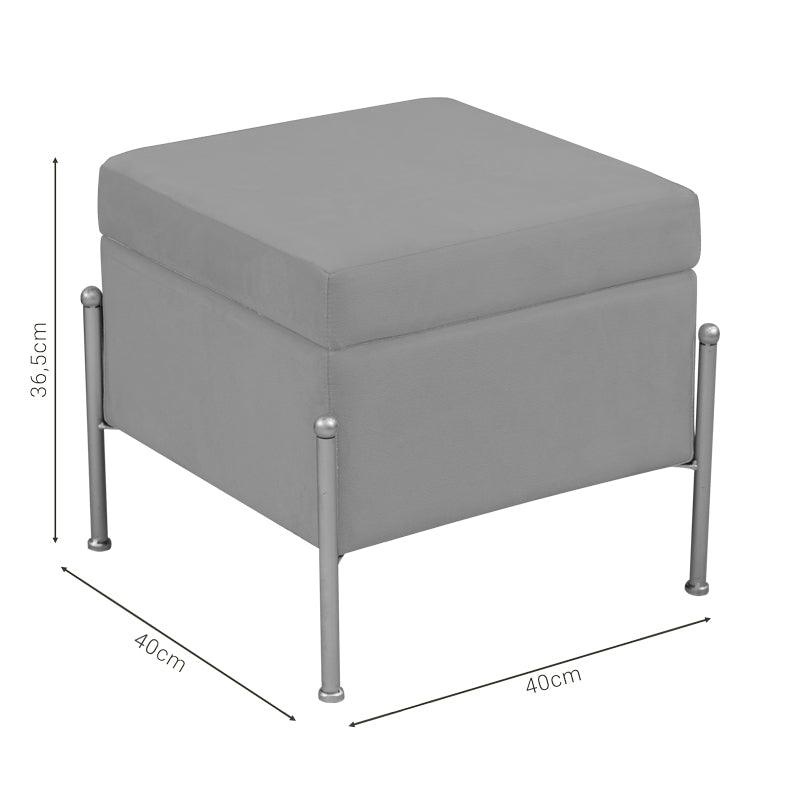 Taburet cu spatiu depozitare Panton 40x40x36.5 cm - Verde