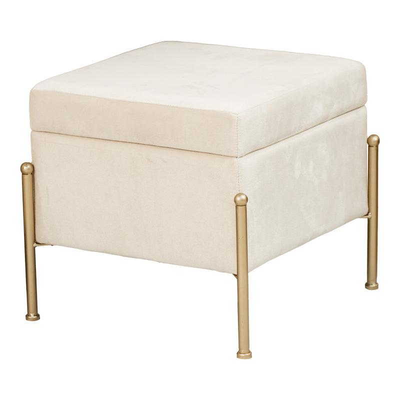 Taburet cu spatiu depozitare Panton 40x40x36.5 cm - Crem