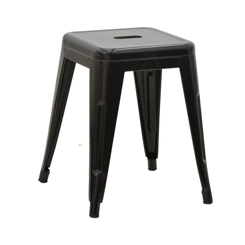 Taburet Utopia metal Gri, mat, 30x45x30 cm - Negru