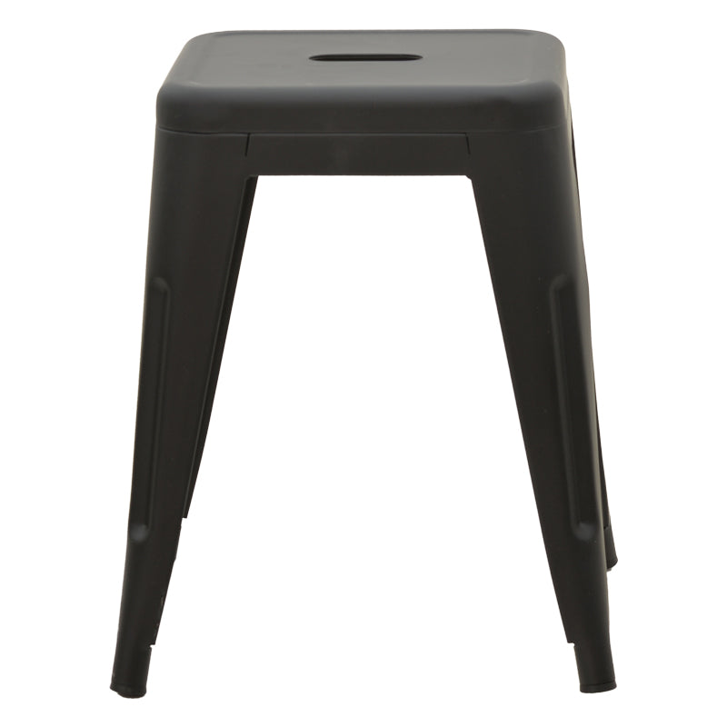 Taburet Utopia metal Gri, mat, 30x45x30 cm - NegruMat