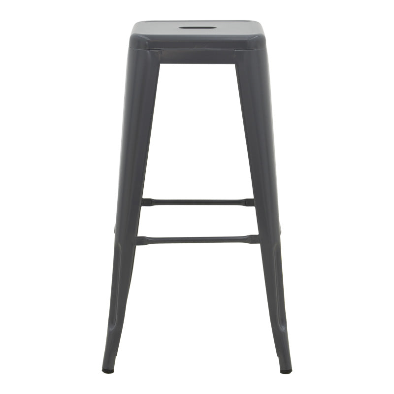 Taburet Utopia metalic, antracit, 42x42x76 cm
