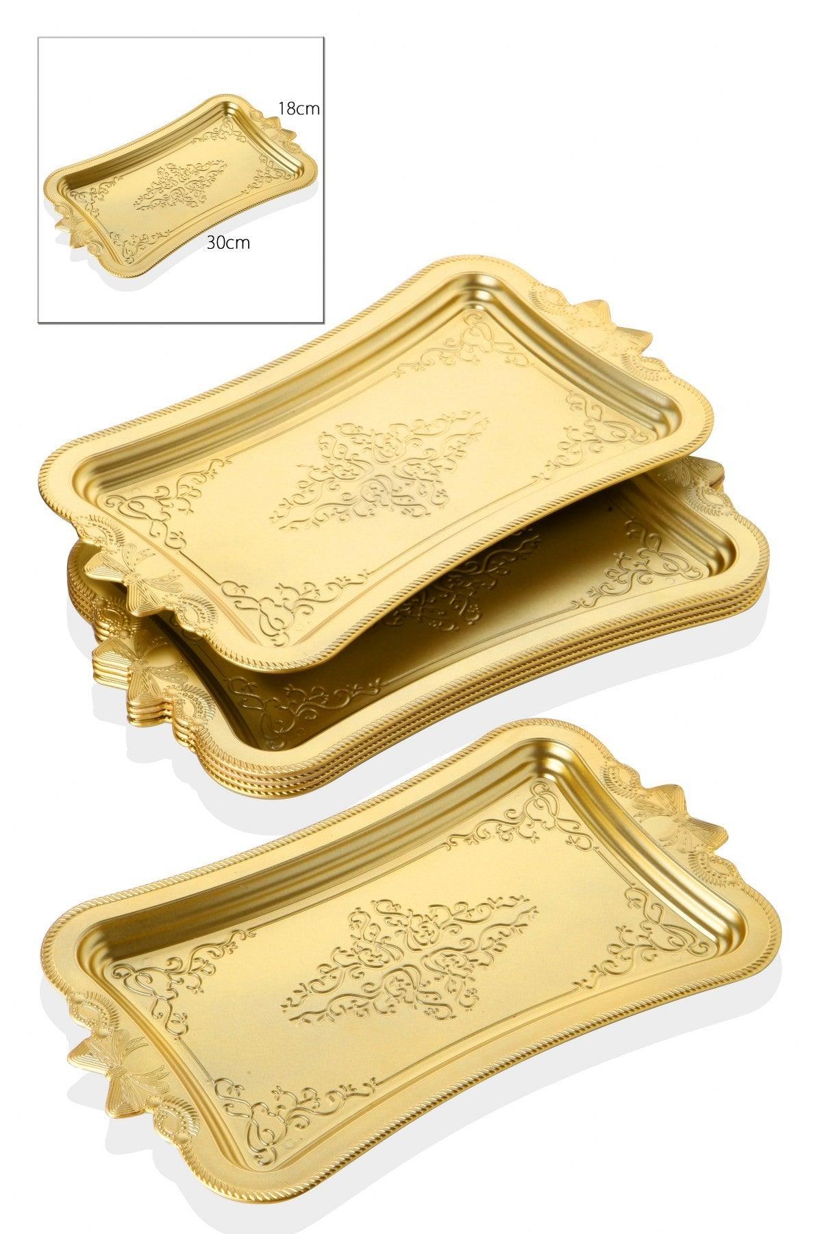 Tava de servit Serving Tray MRTK - Gold, Aur, 33x5x20 cm
