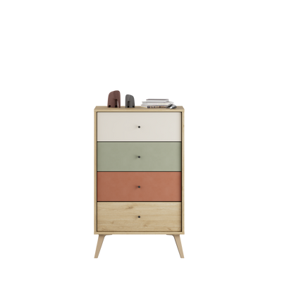 Comoda Adore Tiffany, 4 sertare, Multicolor, 60x99x44 cm, foto produs 7
