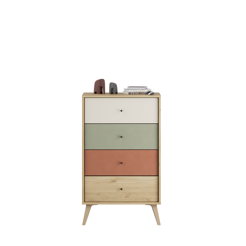 Comoda Adore Tiffany, 4 sertare, Multicolor, 60x99x44 cm, foto produs 7