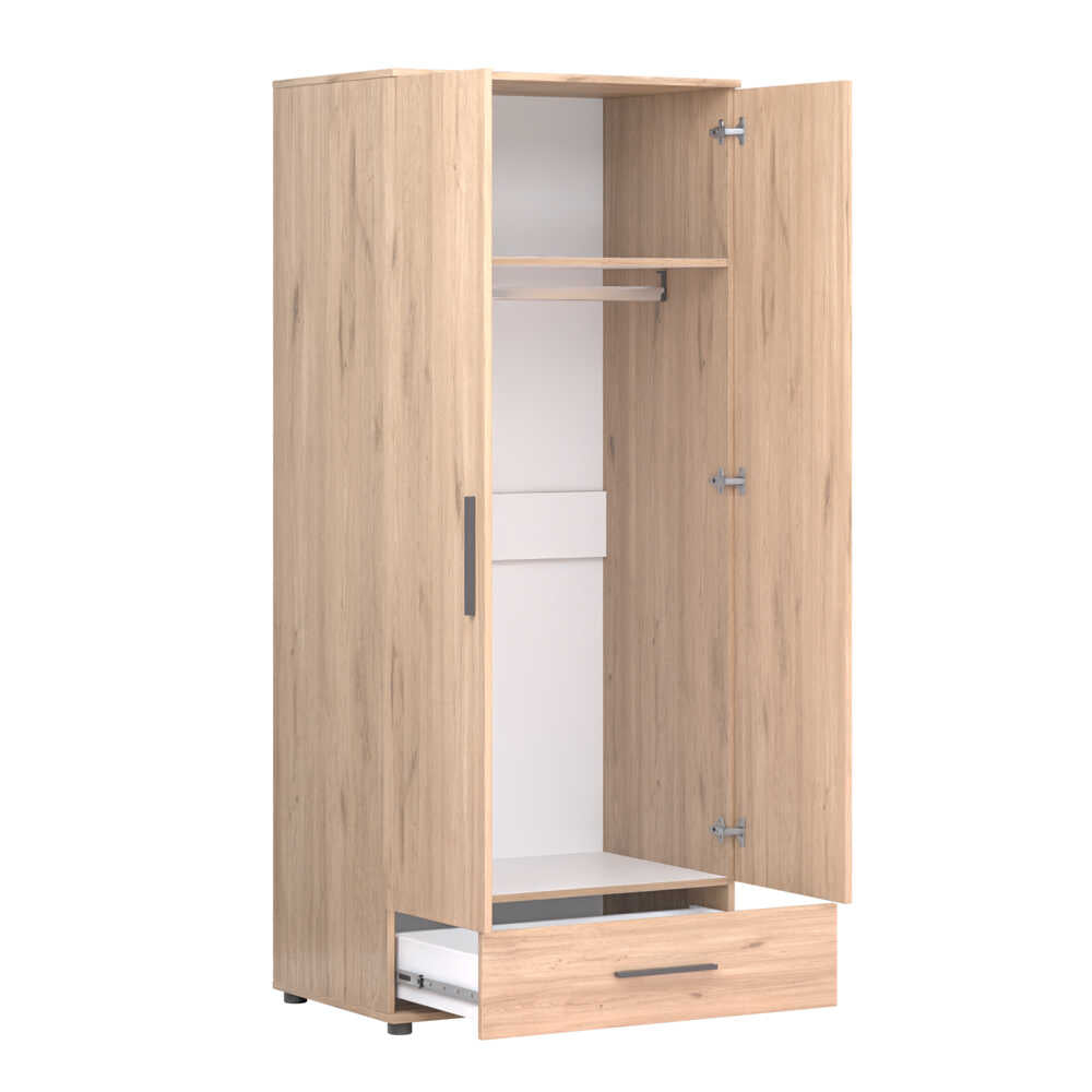 Dulap Haine Adore Trendline cu 2 usi si sertar, 80 x 187 x 52 cm