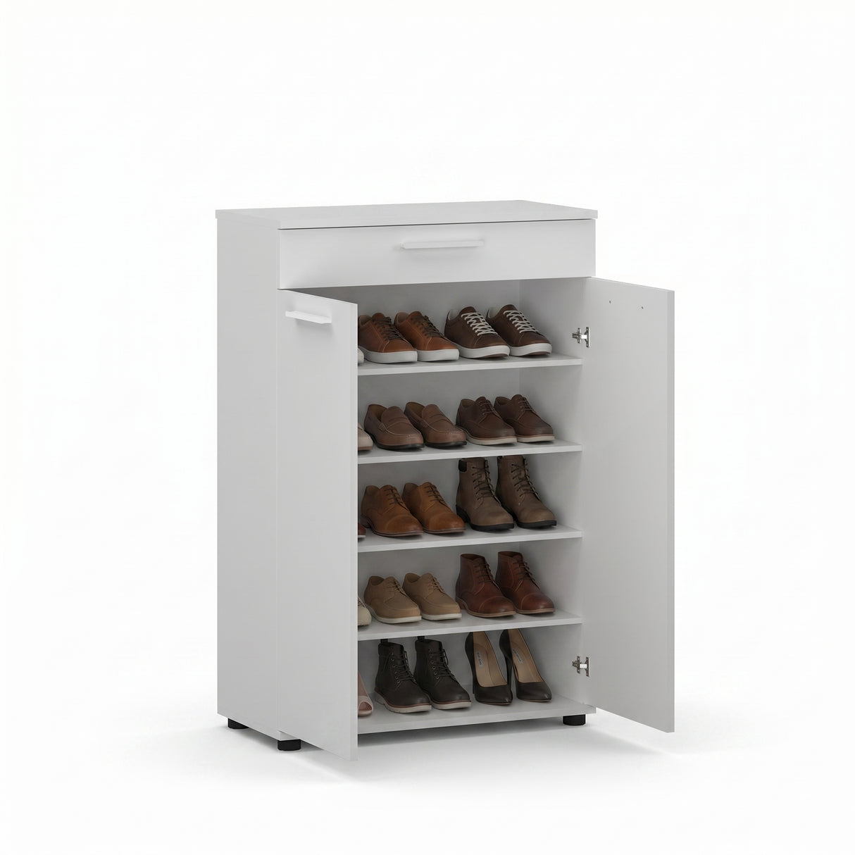 Dulap Multifuncțional pentru Hol, Baie sau Bucătărie, 2 Uși, 1 Sertar, 73 x 108 x 35 cm - Alb