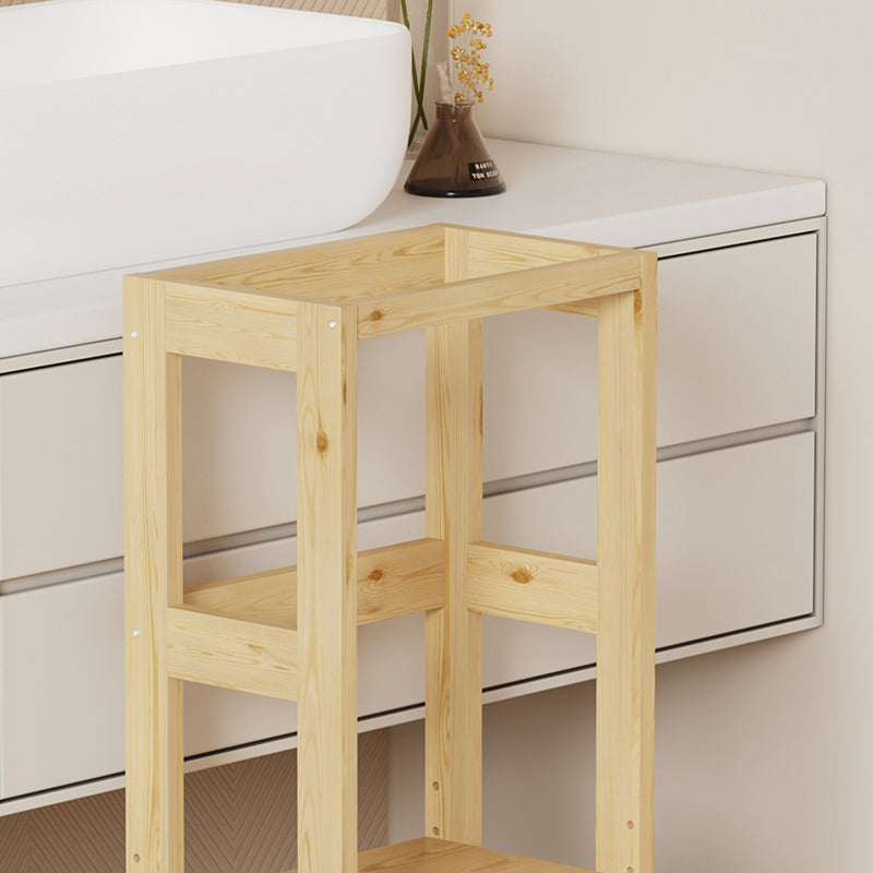 Turnulet de învatare pentru copii Chiquel, stil Montessori, lemn, alb, 45x51x90 cm - Natur