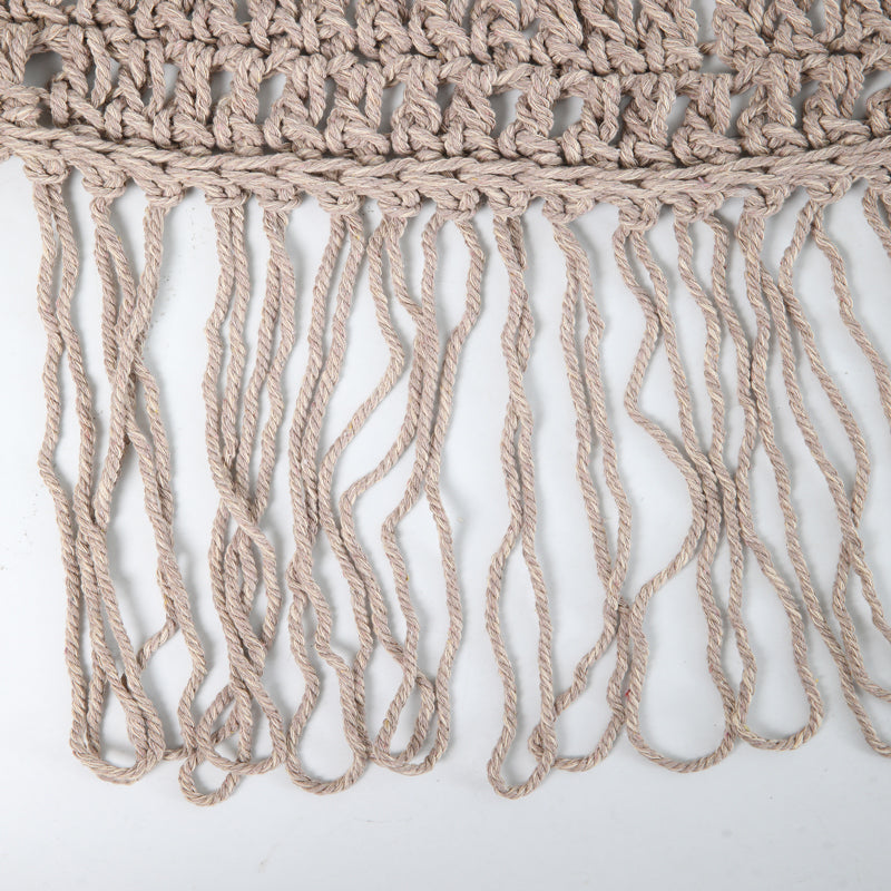 Umbrire de grădină Shelto macrame poly-cotton nuanță net în bej nuanță, 200x200x27 cm