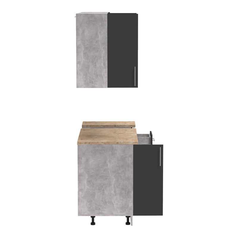 Unitate de bucatarie Festa II, Gri inchis si Sonoma, 120x60x85 cm