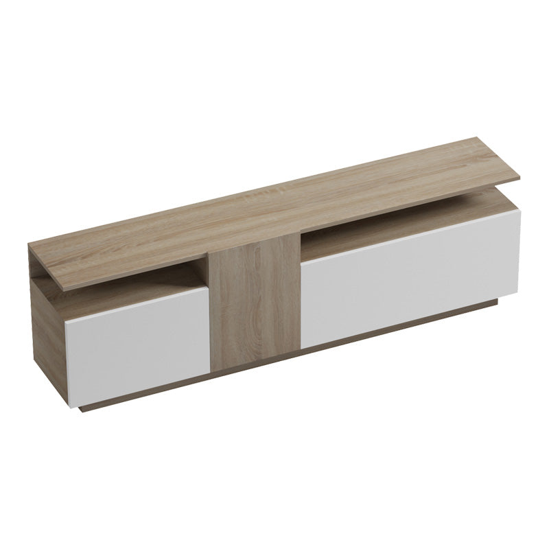 Unitate TV cu functie de stocare Vendora, Lemn, Alb, 150x29x46 cm