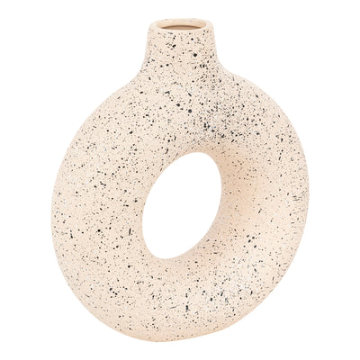 Vaza ceramica Circkly, Alb-Negru, 27x9x30 cm