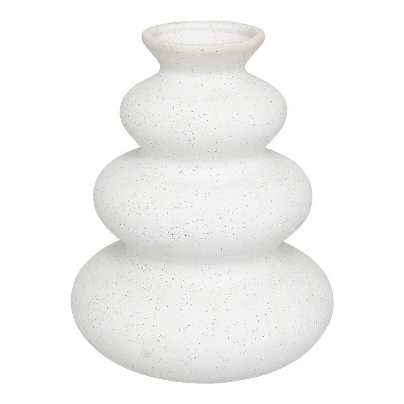 Vaza ceramica Delfar, Alb, 18x18x20 cm