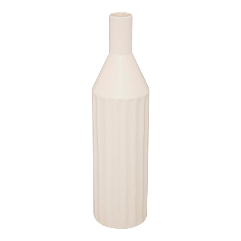 Vaza ceramica Drego, Bej, 8x8x30 cm