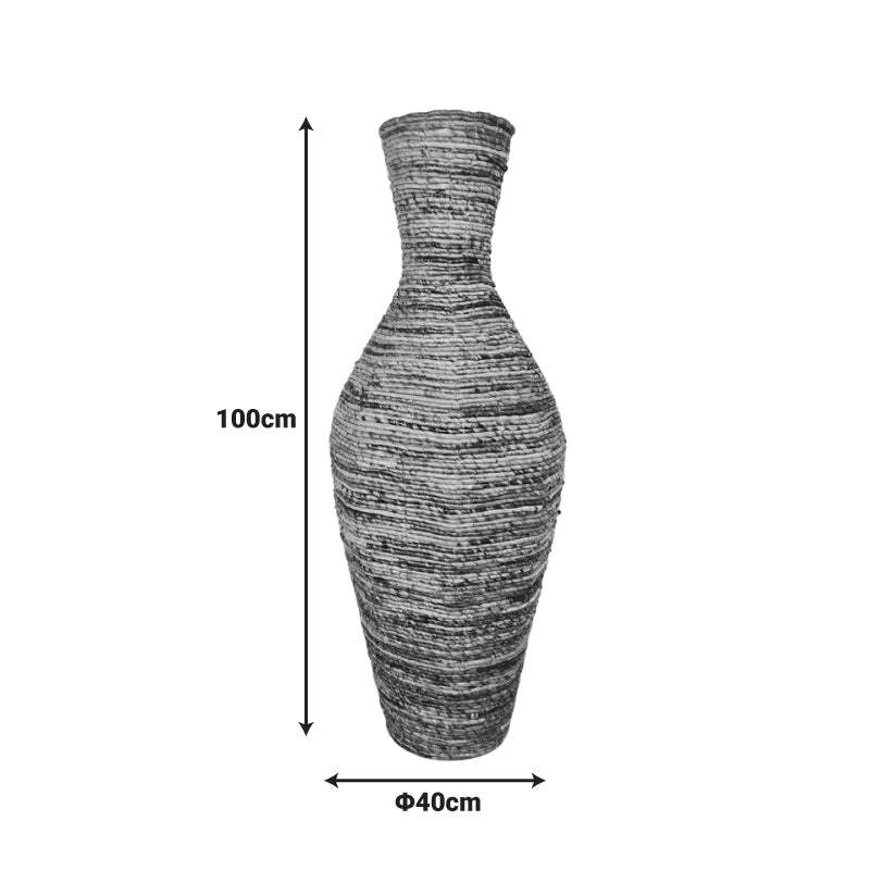 Vază decorativă cu sfoară de banană Lerpon, Rustic, Sfoară naturală, Natur, 40x100 cm